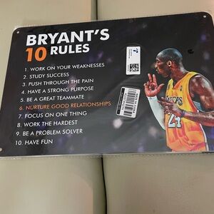 Bryant's Rules Metal Sign - Black and Yellow